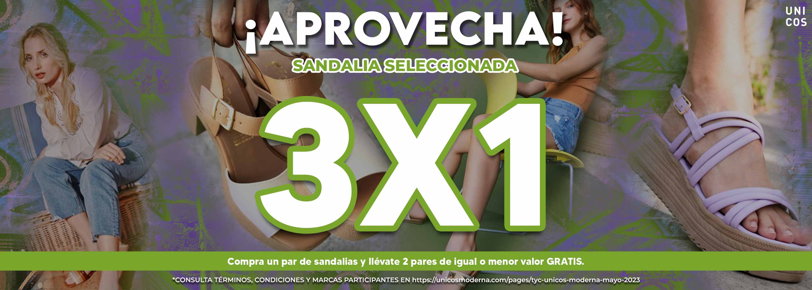 3x1 en Sandalias