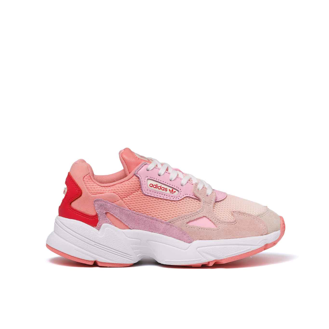 Adidas falcon shop blancas y rosas