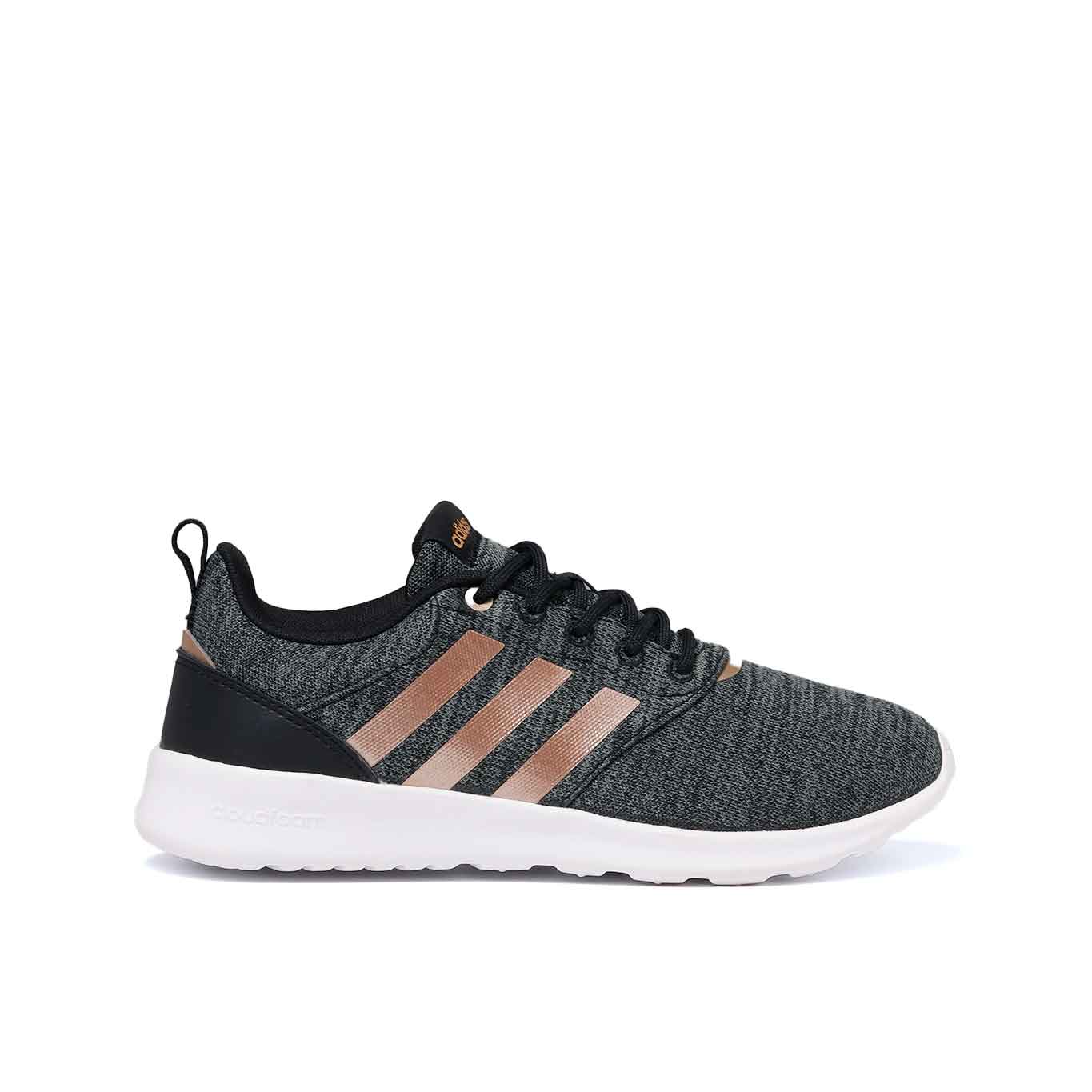 Tenis Adidas QT Racer Mujer FV9624 Running Gris