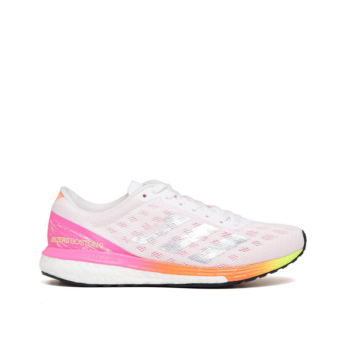 Tenis Adidas Adizero Boston 9 Mujer H68744 Running Rosa Blanco