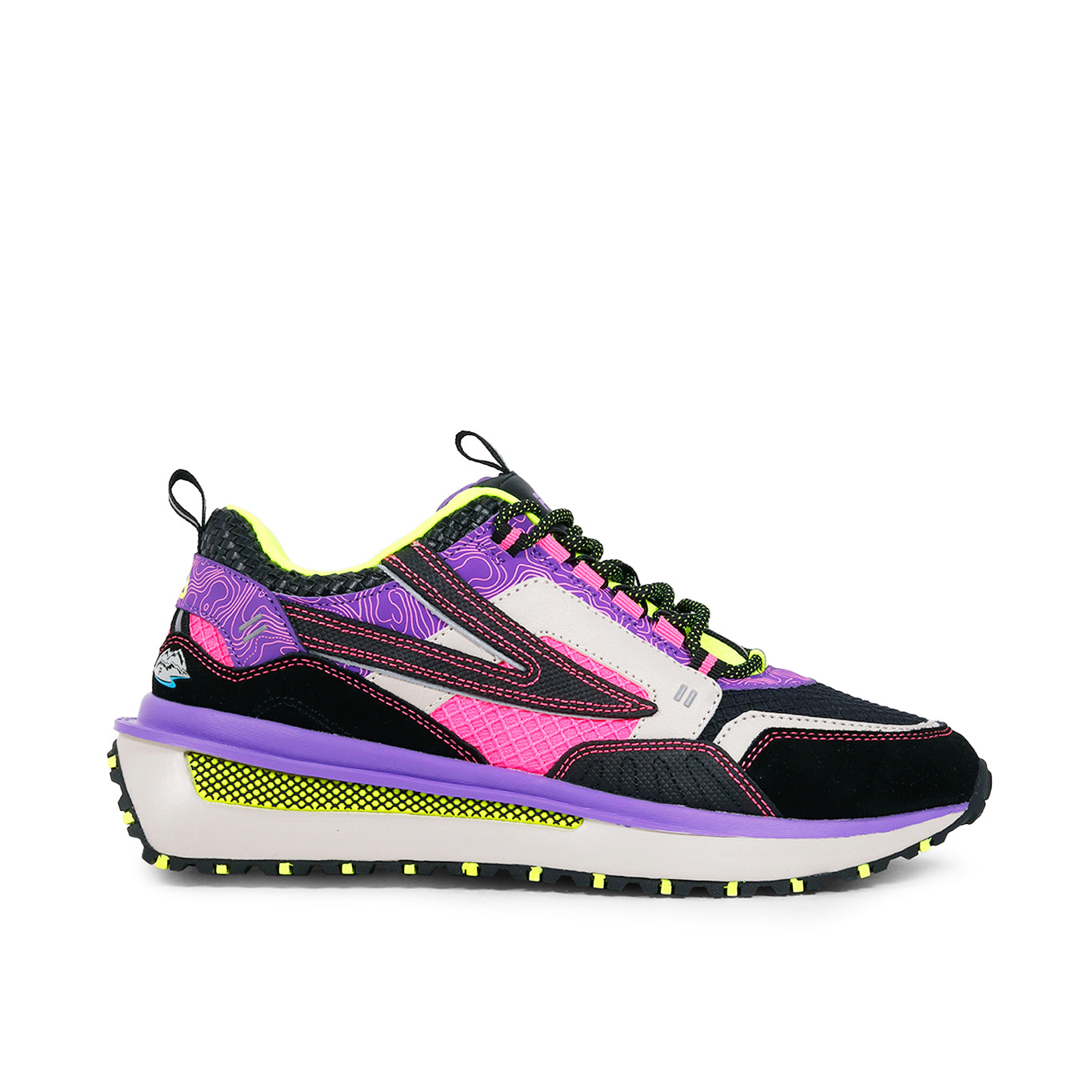 Tenis Fila Renno Hombre 1RM02193_011 Casual Negro/Morado