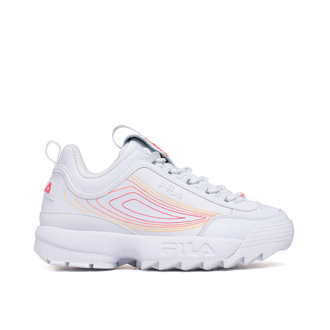 Tenis Fila Disruptor II Stitch Mujer 5XM01299_134 Casual Blanco/Rosa