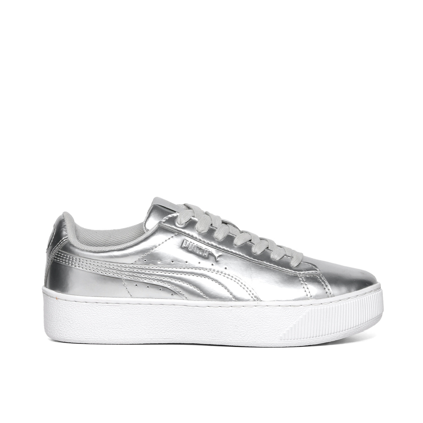 Tenis Puma Vikky Platform Mujer 366932 01 Casual Plata