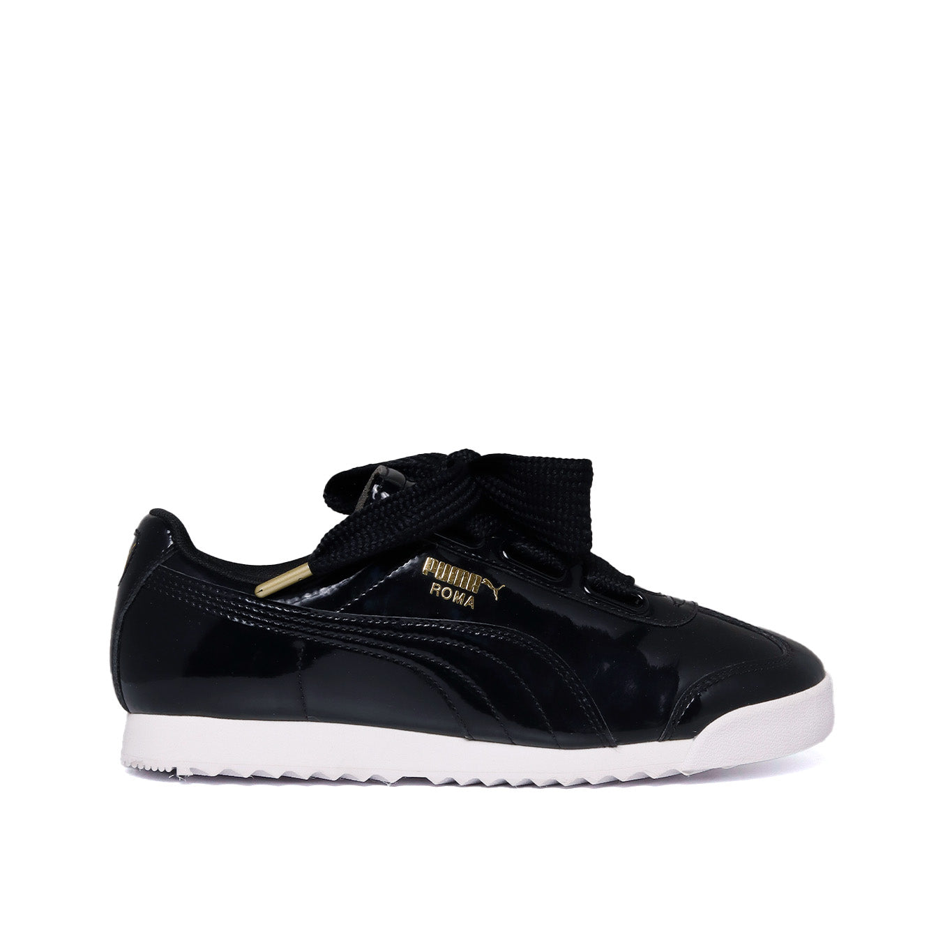 Tenis Puma Roma Heart Mujer Charol Negro Casual