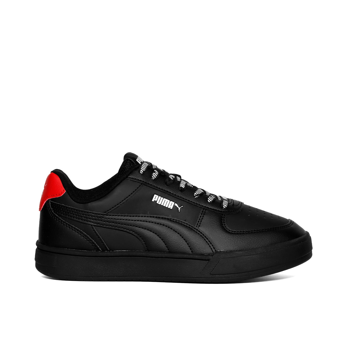 Tenis Puma Caven Logomania Hombre 383857 02 Casual Negro/Rojo