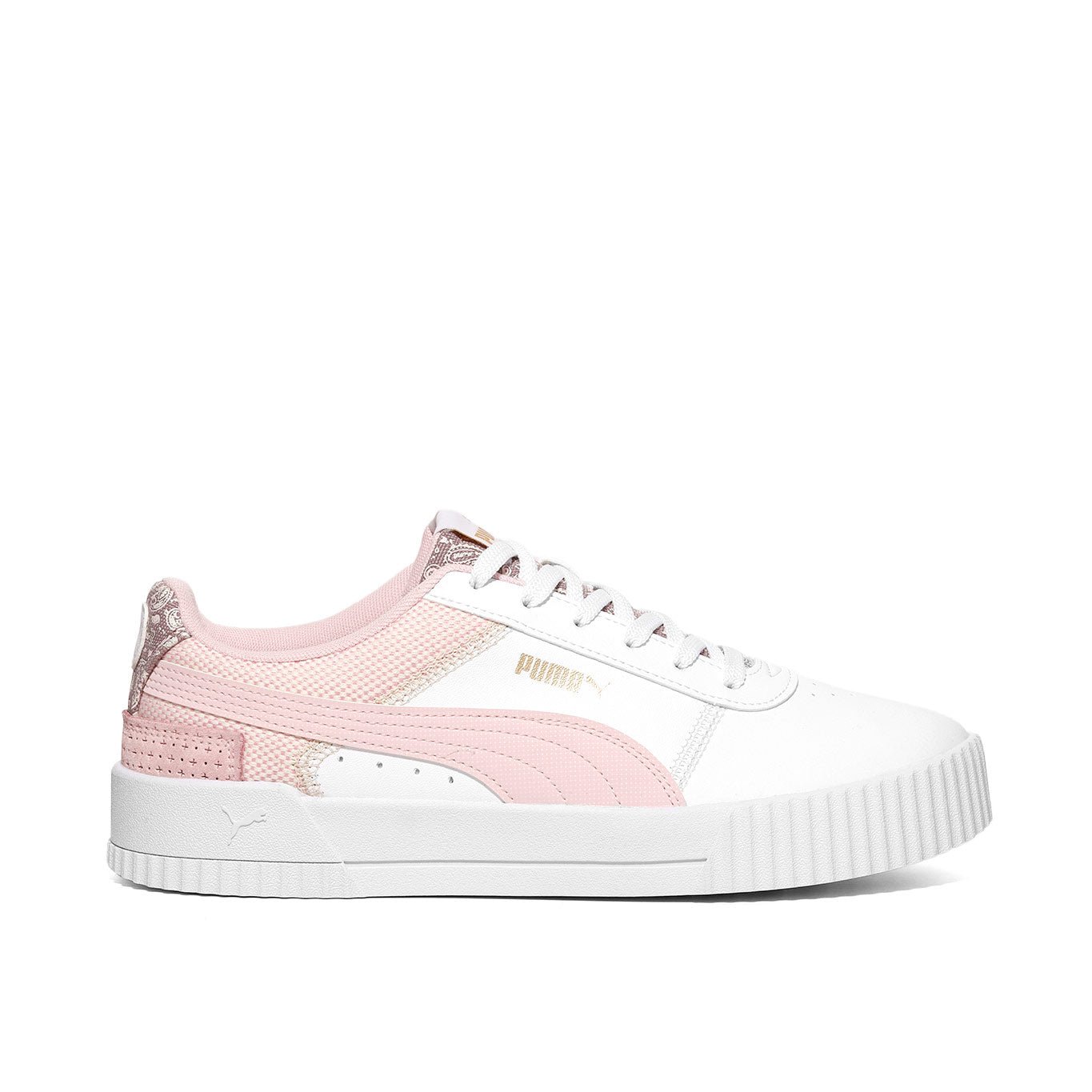 Tenis Puma Carina Patchwork Mujer 383907 02 Casual Blanco Rosa