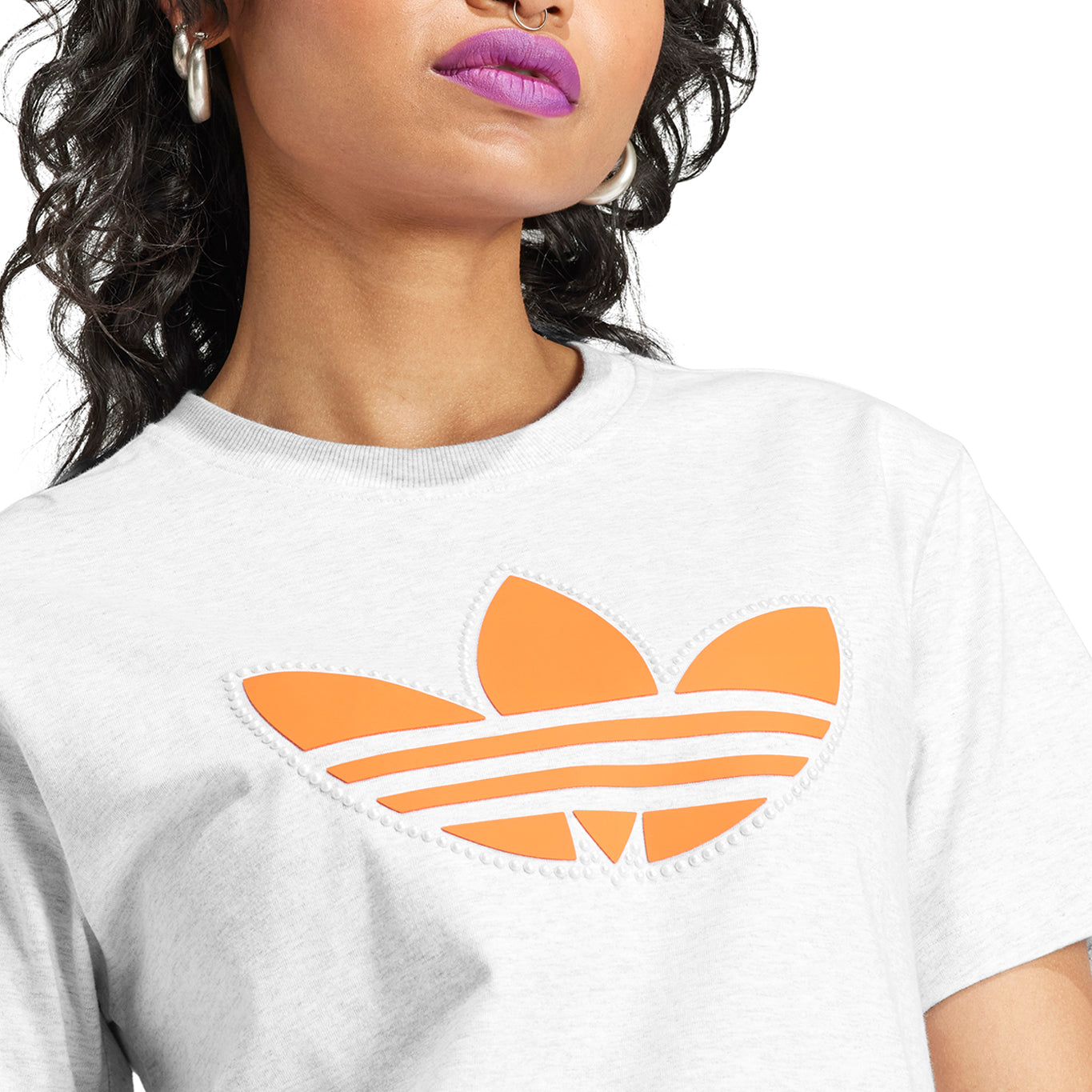 Playera Adidas Pearl Trefoil Mujer IL2424 Blanco Mujer