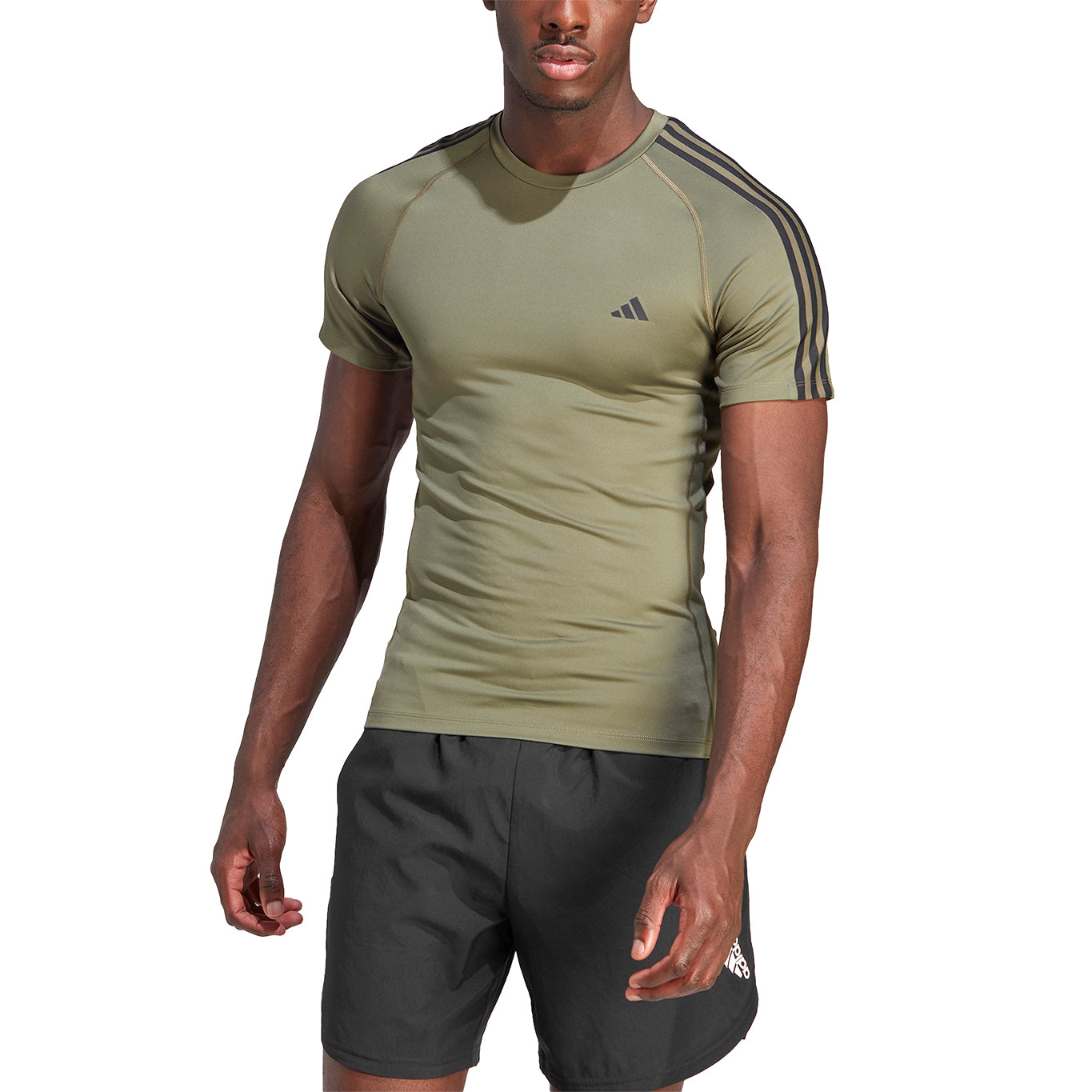 Playera Adidas de Entrenamiento Techfit 3 Franjas