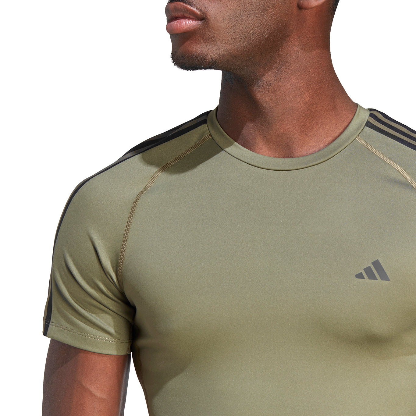 Playera Adidas de Entrenamiento Techfit 3 Franjas