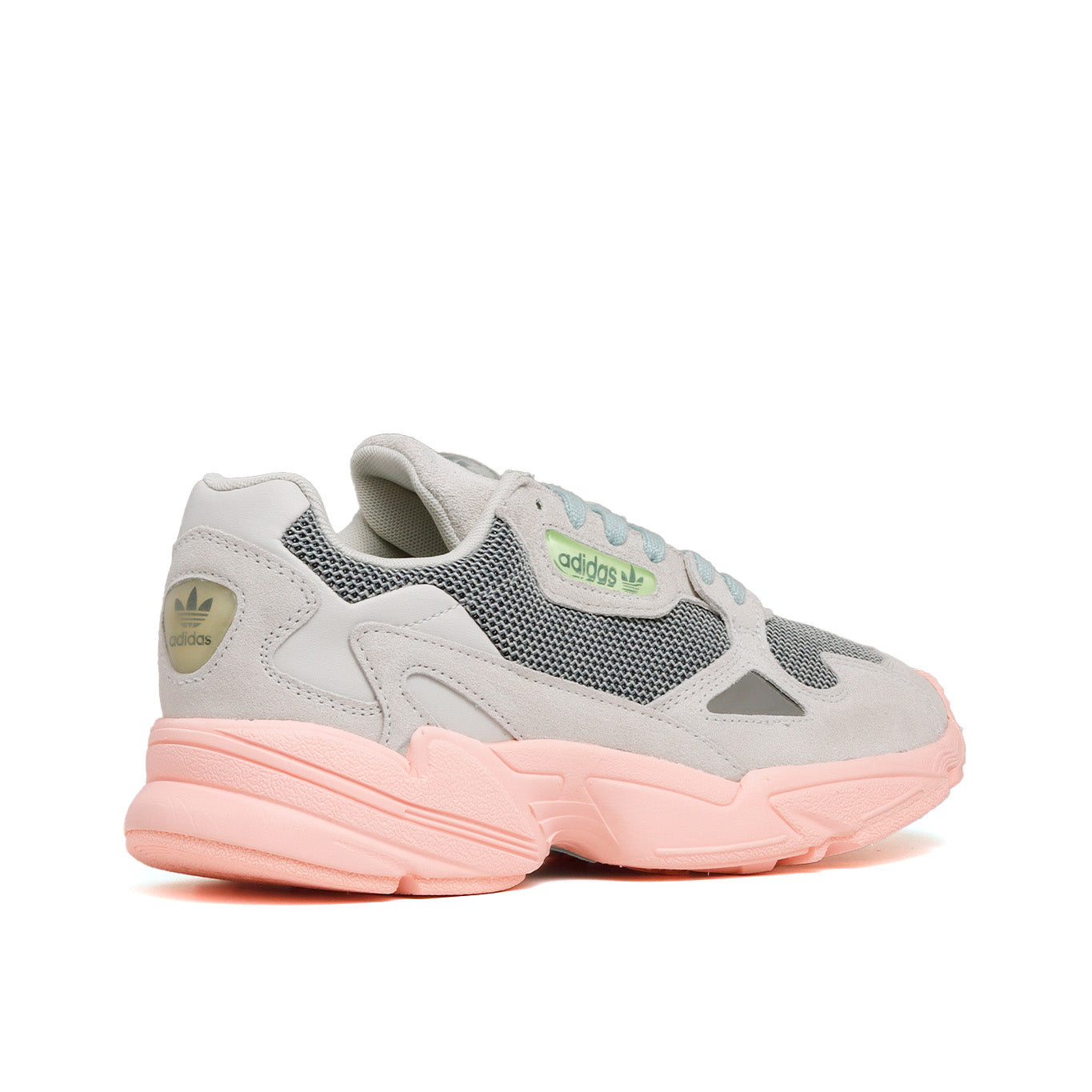 Tenis Adidas Falcon Mujer FV1104 Casual Gris Rosa