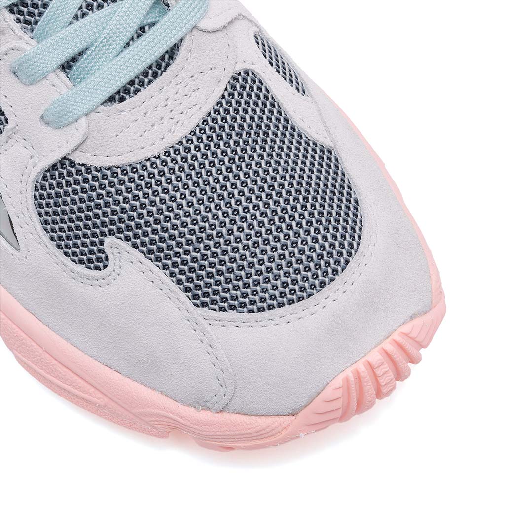 Adidas falcon outlet gris y rosa