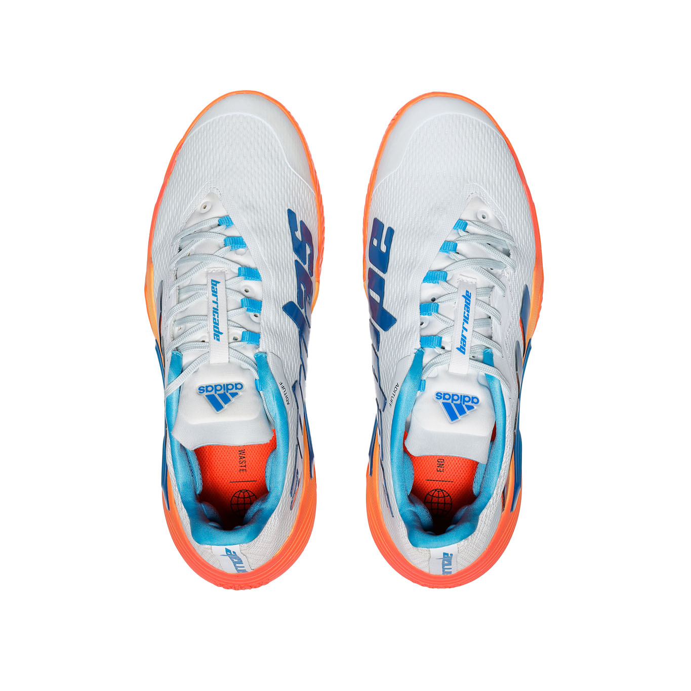 Tenis Adidas Barricade Hombre GW2963 Running Blanco Naranja Azul