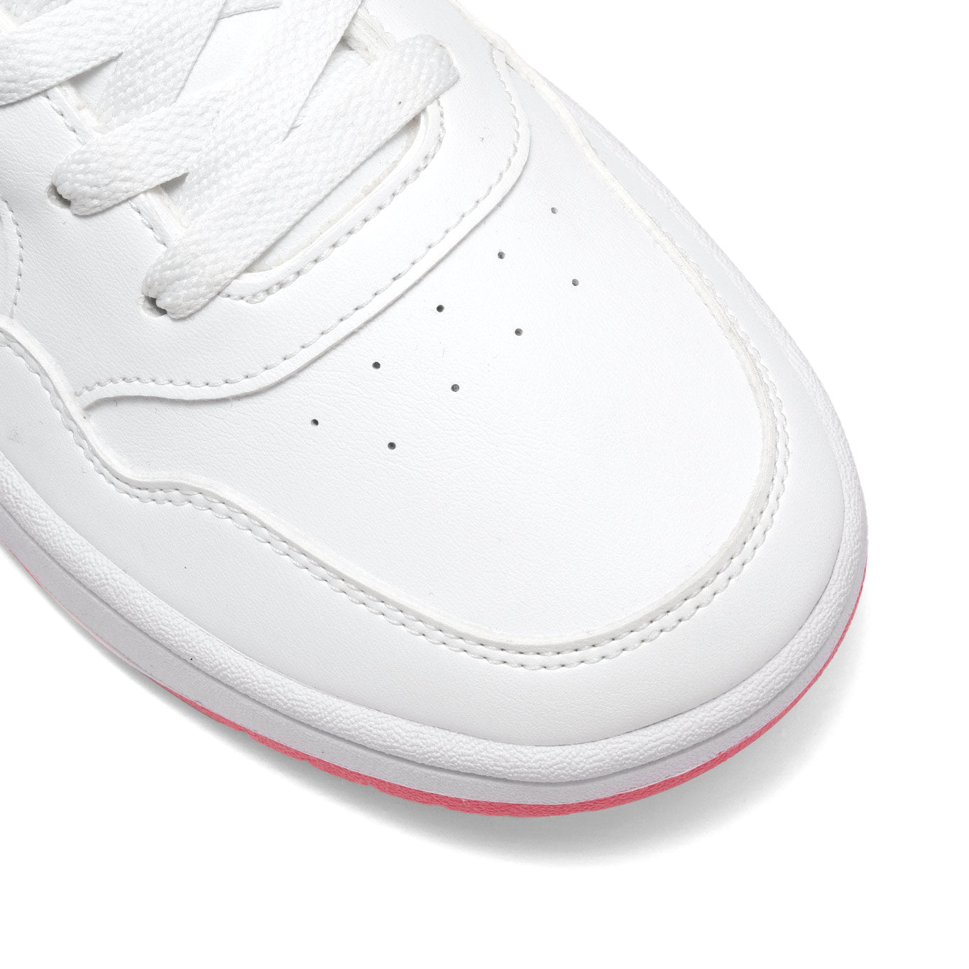 Tenis Adidas Hoops Nina GW0418 Casual Blanco Rosa