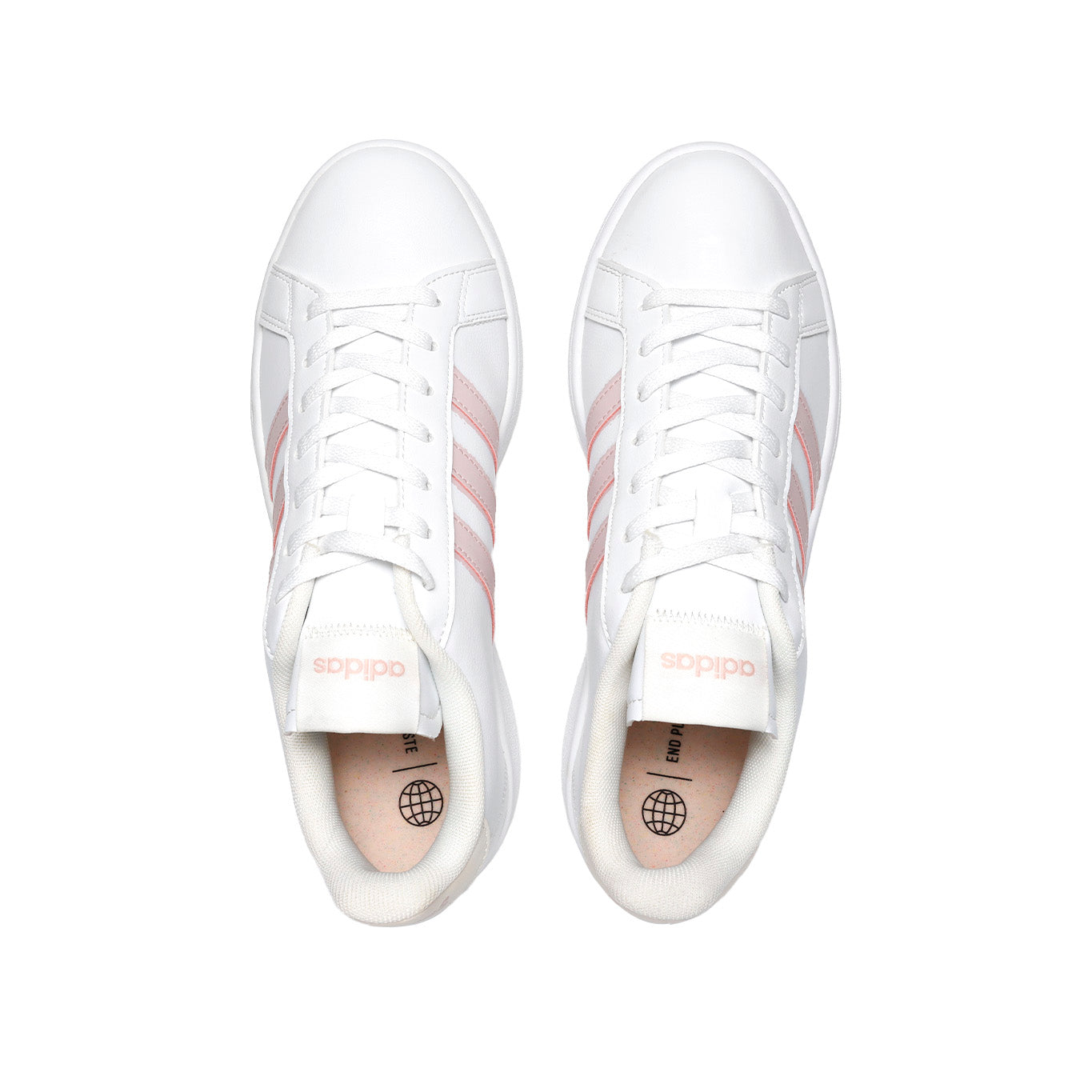 Tenis Adidas Grand Court Mujer GX5763 Casual Blanco Rosa