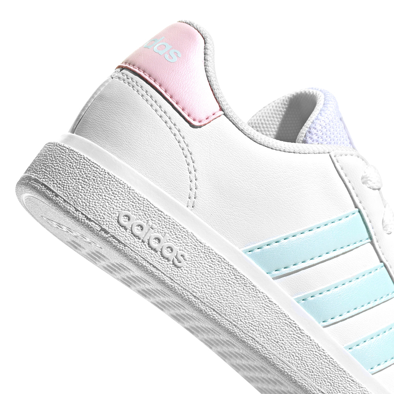 Tenis Adidas Grand Court Nina GX7156 Casual Blanco Azul