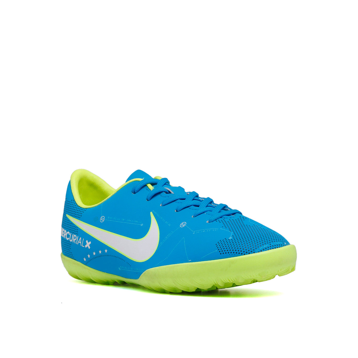 Tenis Futbol NIKE JR MERCURIALX Nino 921494 400 Azul Verde 22.5 Blue