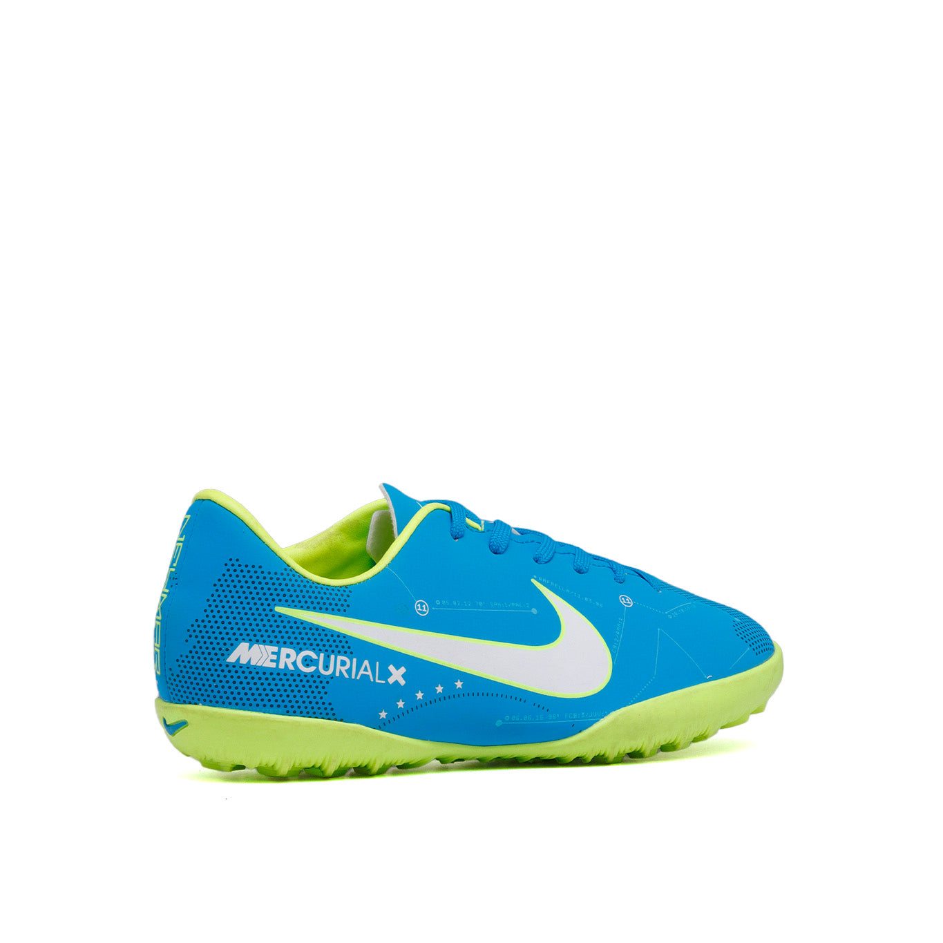 Tenis Futbol NIKE JR MERCURIALX Nino 921494 400 Azul Verde