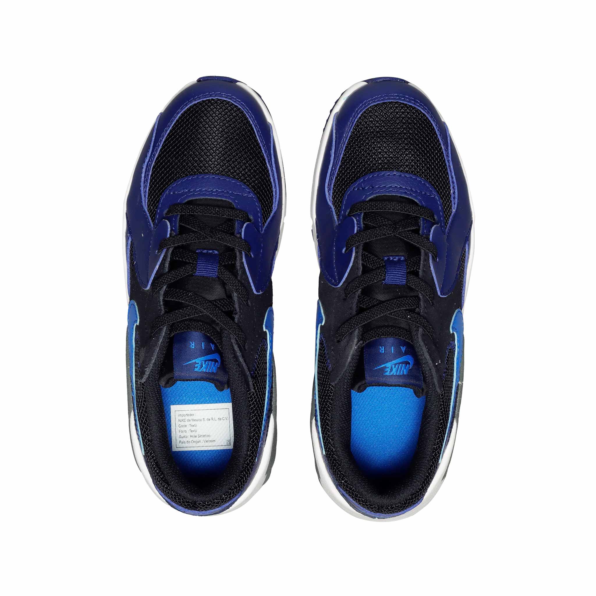 Tenis nike air max azul con negro fashion