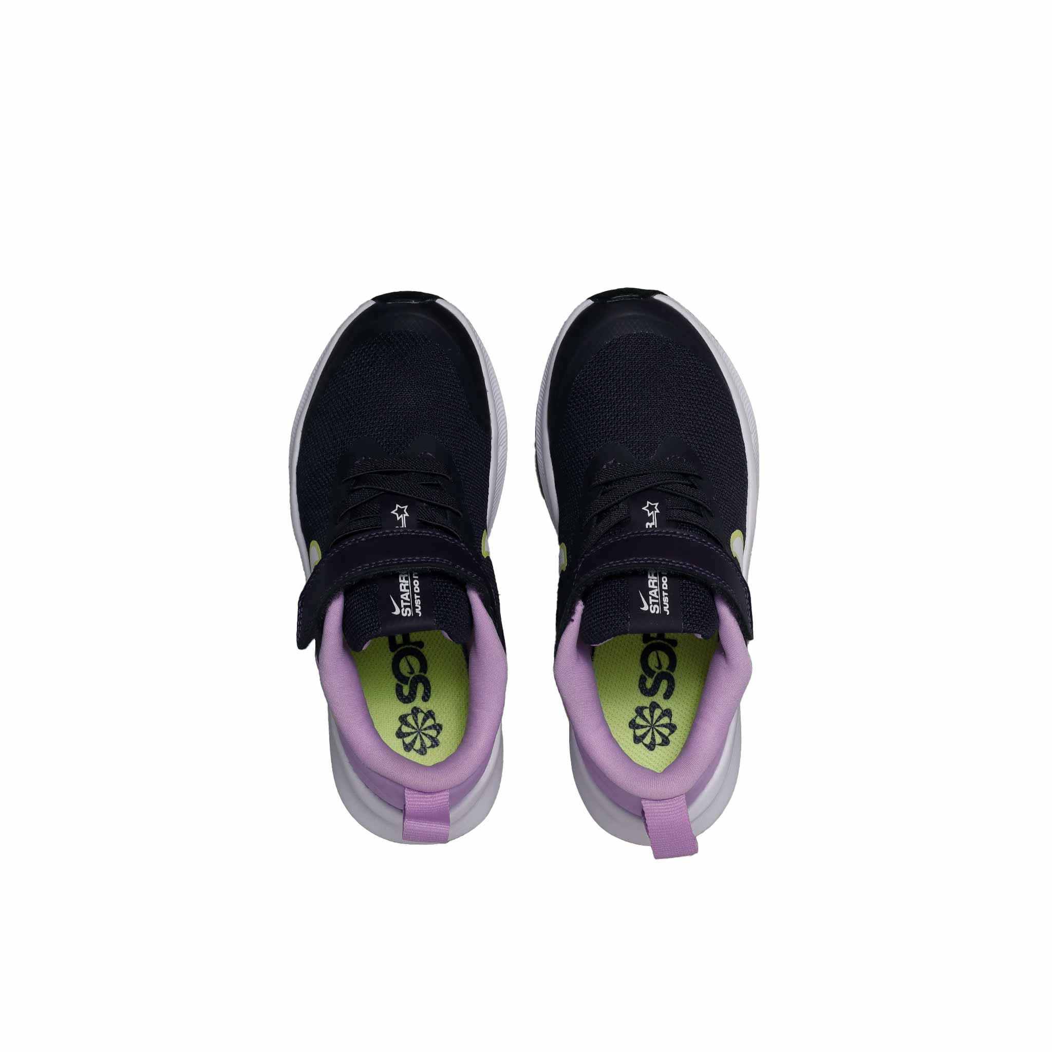 Tenis nike negro online con morado