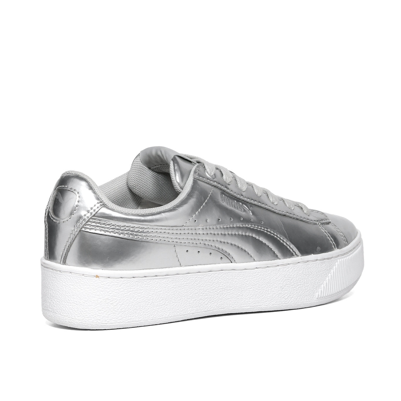 Tenis Puma Vikky Platform Mujer 366932 01 Casual Plata