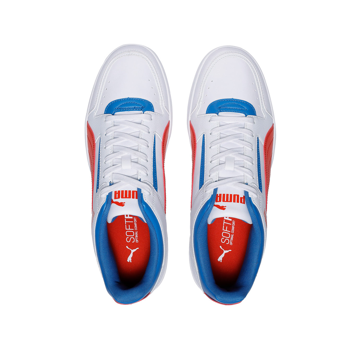 Tenis puma blanco online con rojo y azul