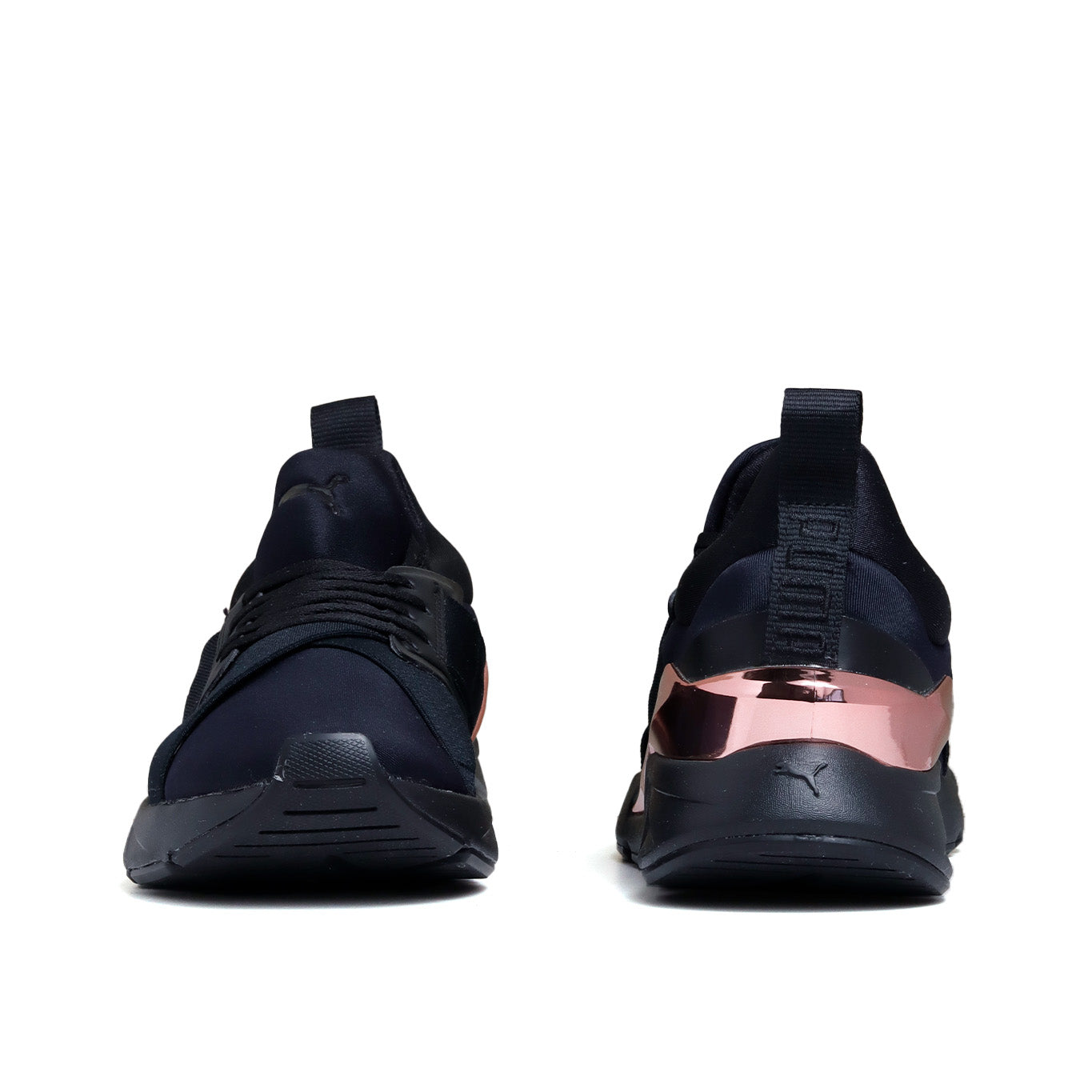 Tenis puma negro con rosa metalico new arrivals