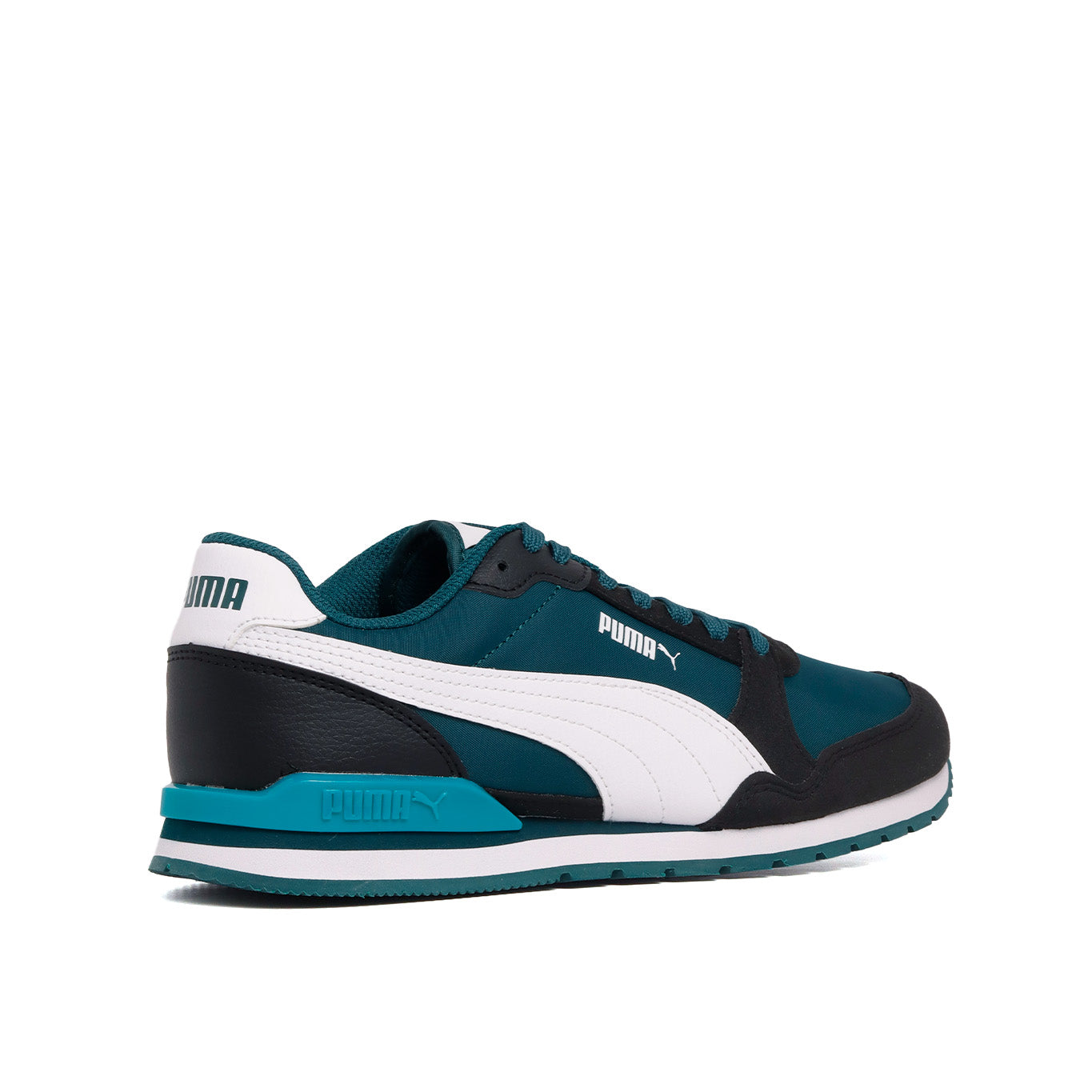 Tenis puma negro 2024 con verde precio