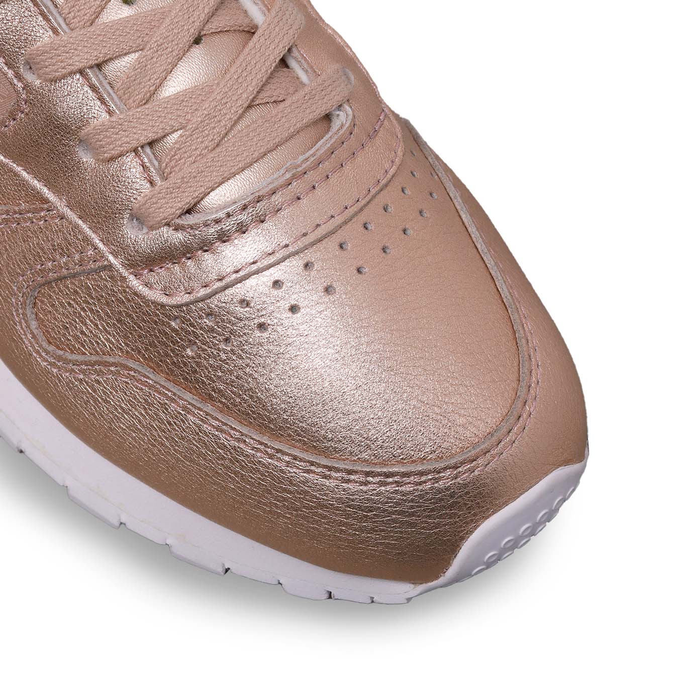 Tenis Reebok Classic Leather Mujer BS7897 Casual Oro Rosa