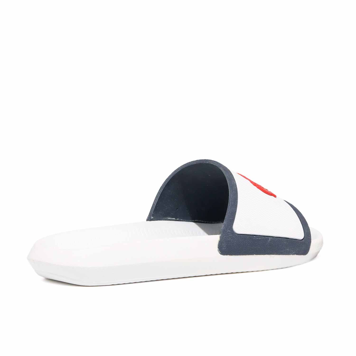 Sandalia Lacoste Croco Slide Hombre 39CMA0043 Blanco Azul