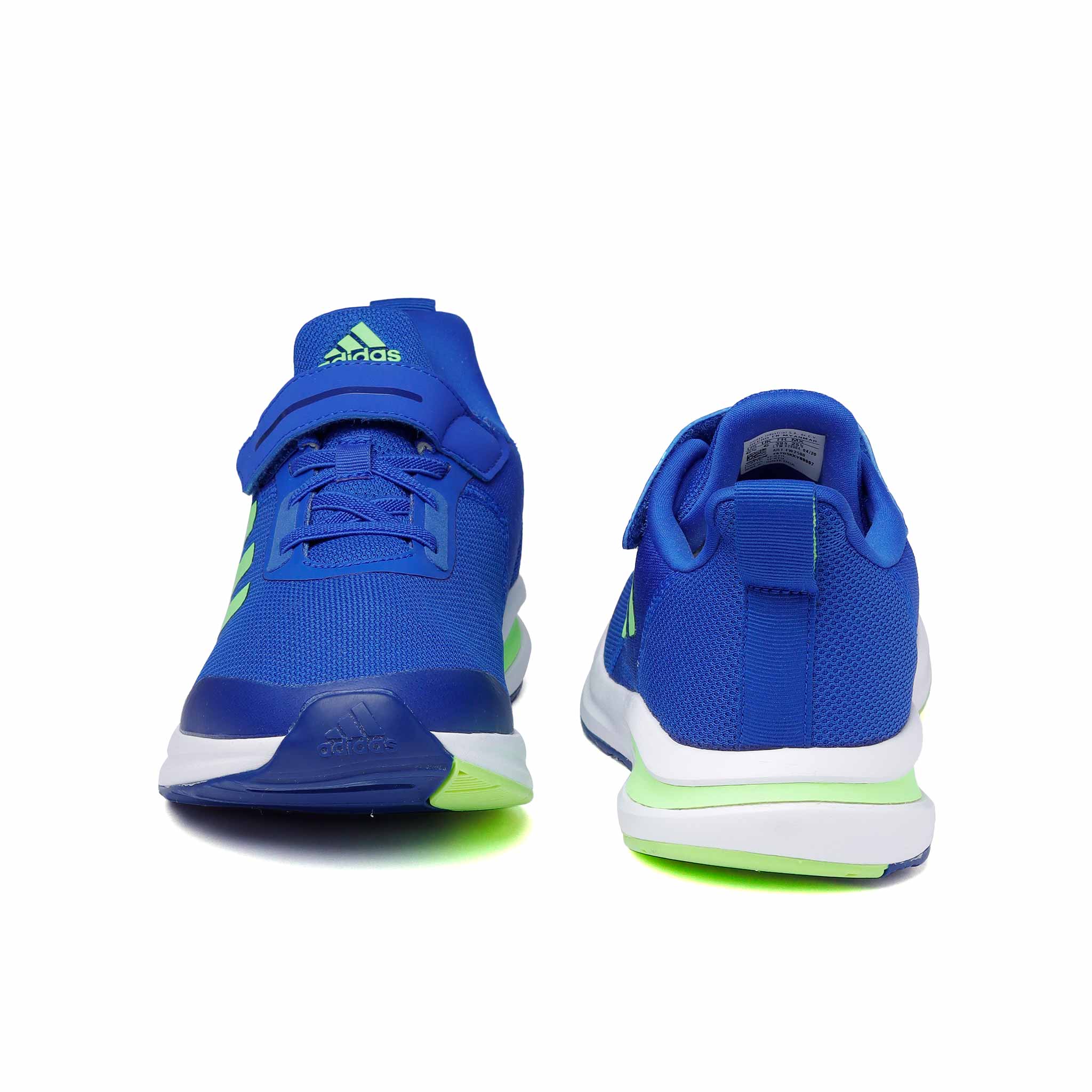 Adidas azules con verde hotsell para niño