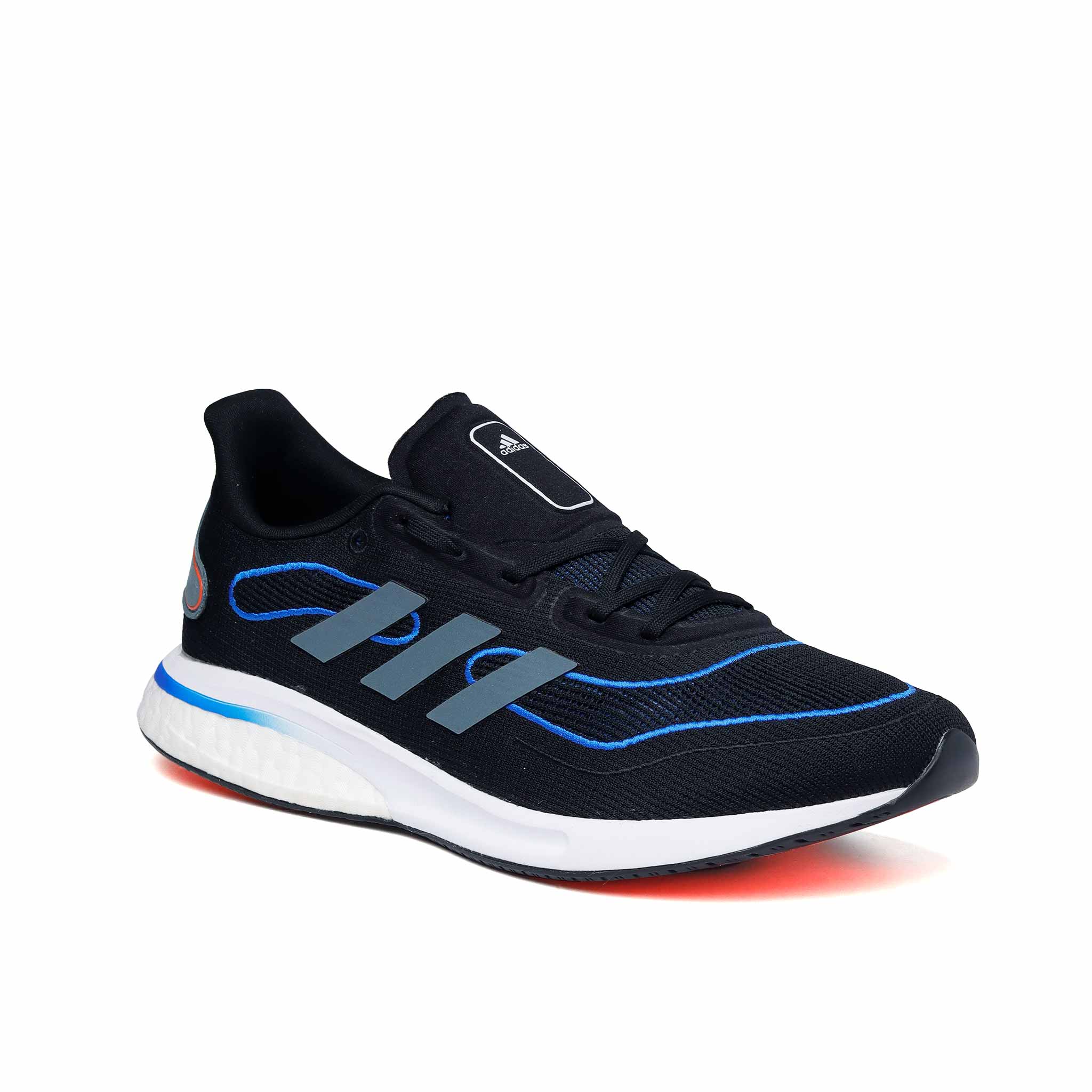 Tenis adidas negro con azul sale