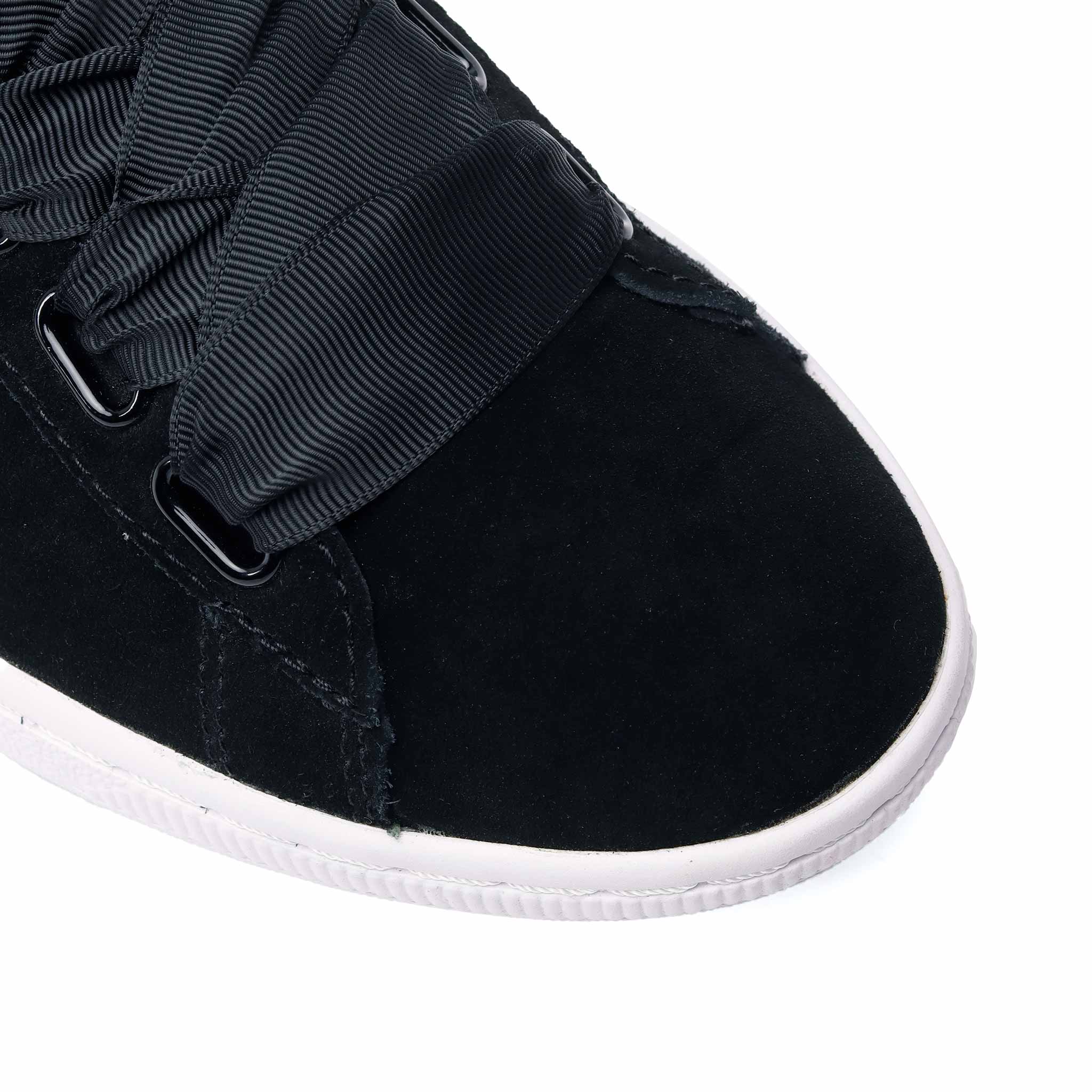 Puma - black suede 'vikky ribbon' trainers hotsell