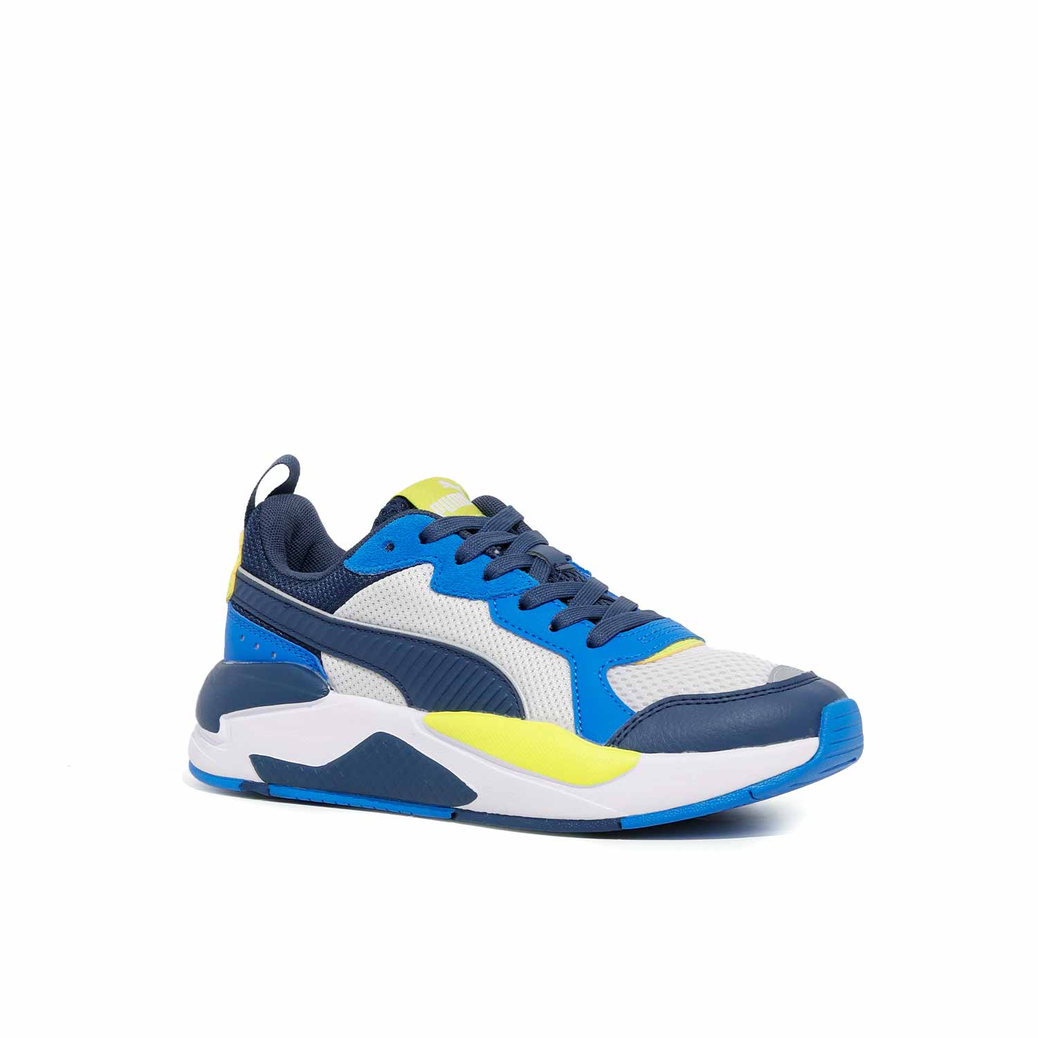 Tenis puma azul store con amarillo