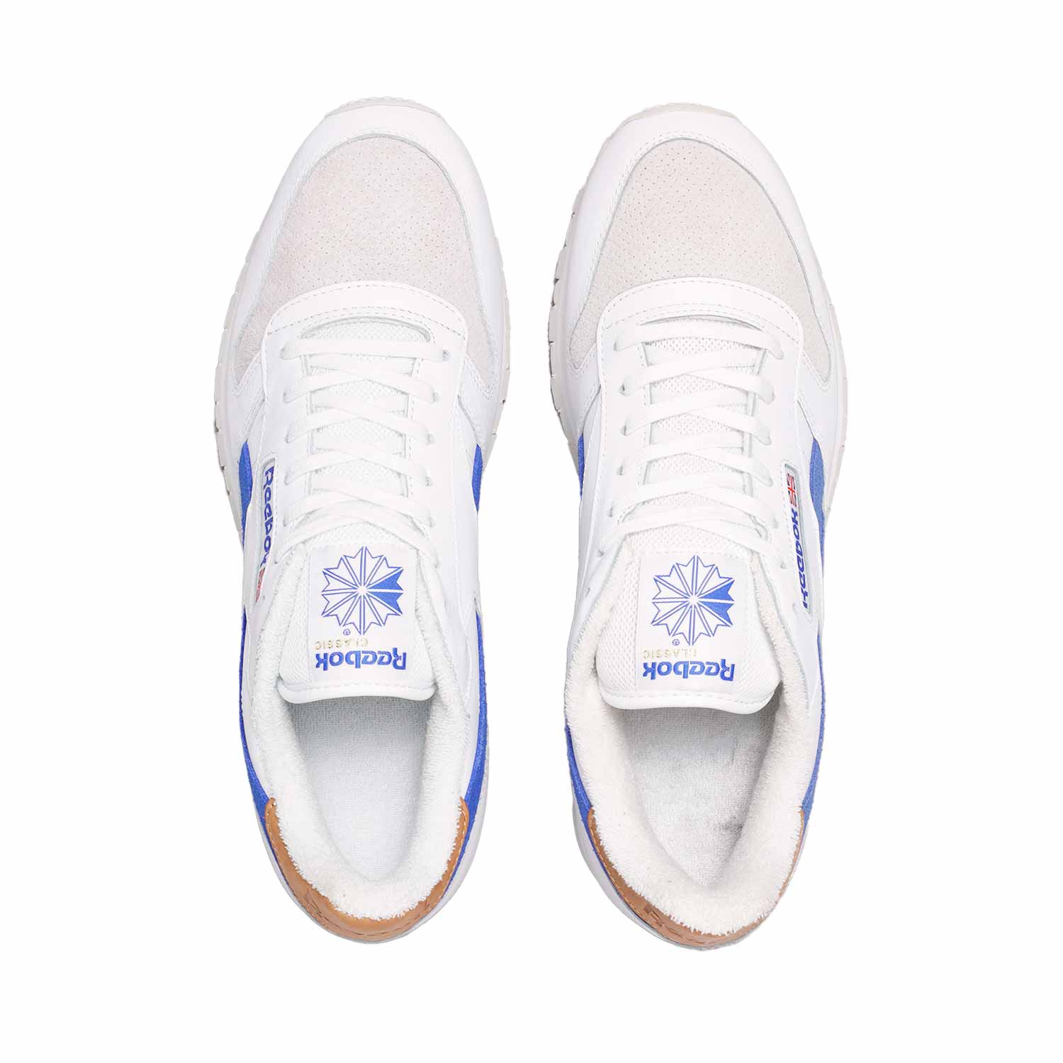 Tenis Reebok CL Leather Hombre FX1289 Casual Blanco Azul